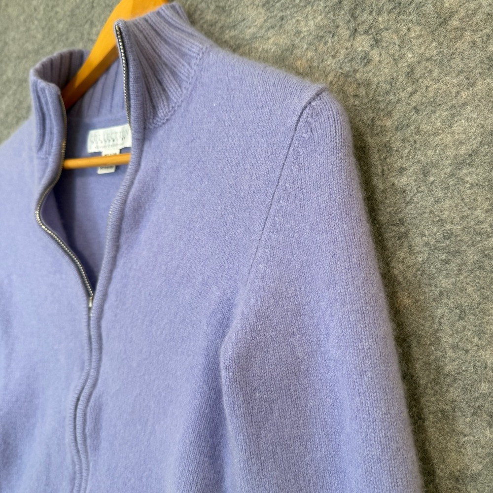 Collection Fiftynine Bloomingales 100% Cashmere Sweater Medium (runs small) Zip - Picture 4 of 8